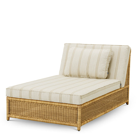 Pat de zi modular de exterior Hampton Single, ratan sintetic, saville bej