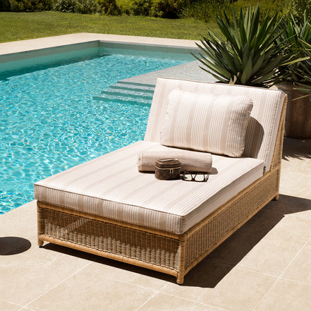 Pat de zi modular de exterior Hampton Single, ratan sintetic, saville bej