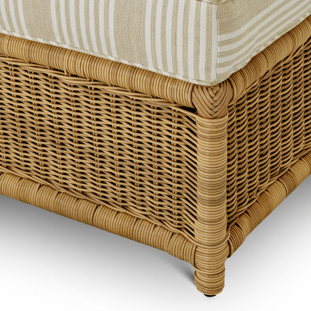 Pat de zi modular de exterior Hampton Single, ratan sintetic, saville bej