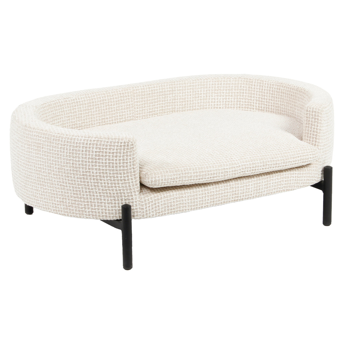 Pat pentru animale de companie Dolly, blockweave bej