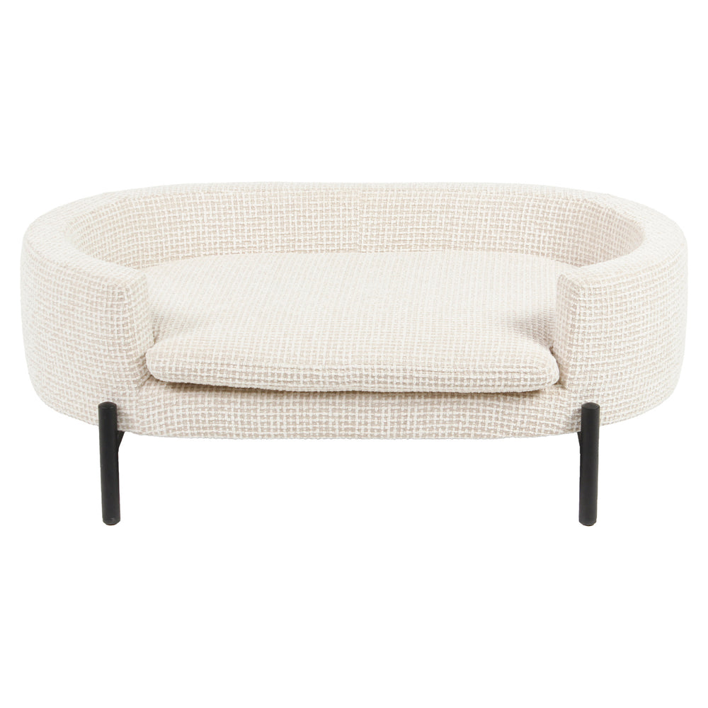 Pat pentru animale de companie Dolly, blockweave bej