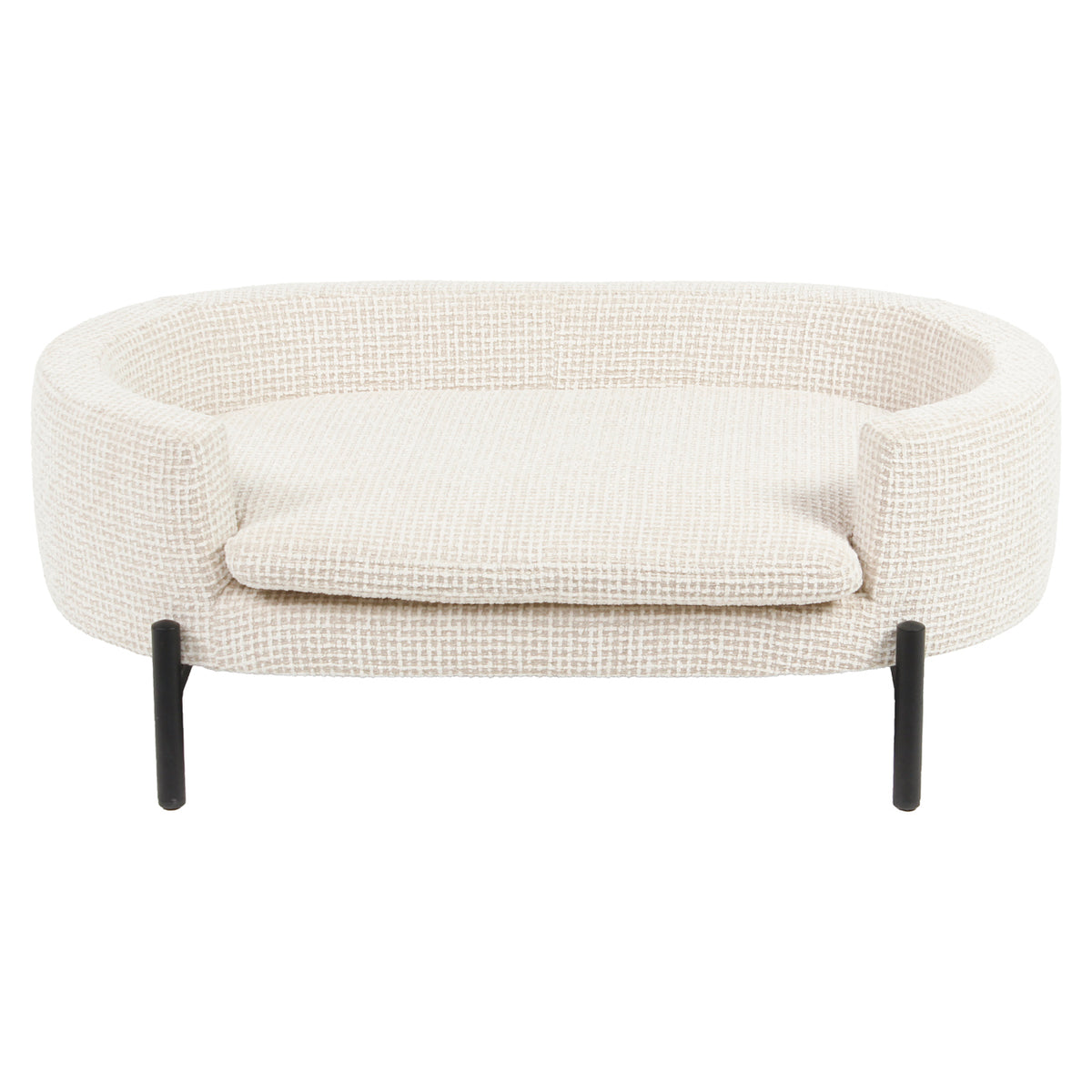 Pat pentru animale de companie Dolly, blockweave bej