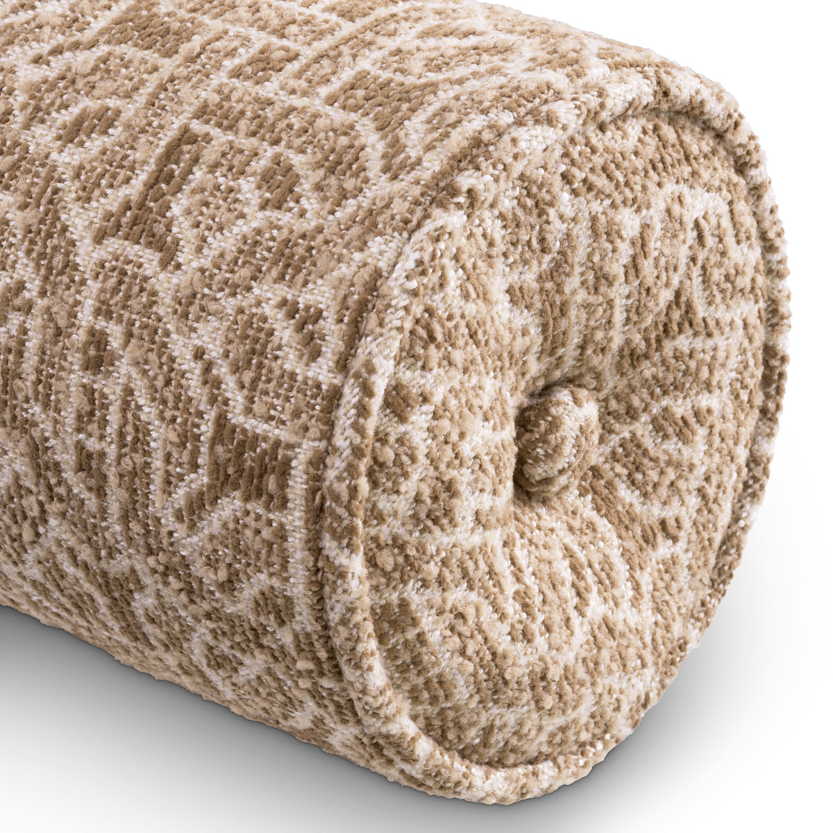 Pernă decorativă Amarante, frieze jacquard bej