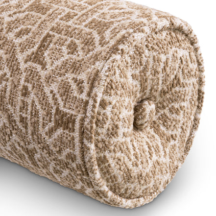 Pernă decorativă Amarante, frieze jacquard bej
