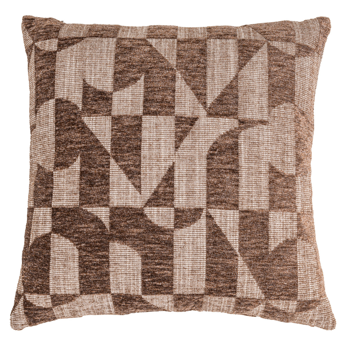 Pernă decorativă Aria, geometric maro
