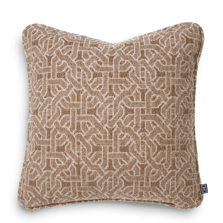 Pernă decorativă Frieze M, jacquard bej