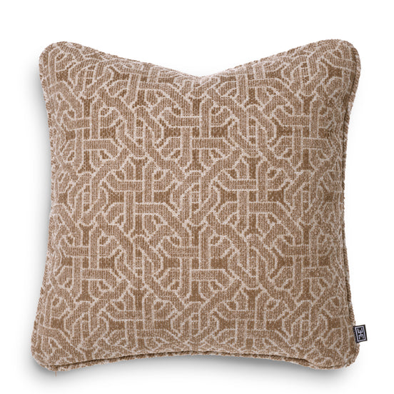 Pernă decorativă Frieze M, jacquard bej