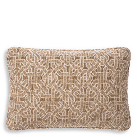 Pernă decorativă Frieze rectangulară, jacquard bej