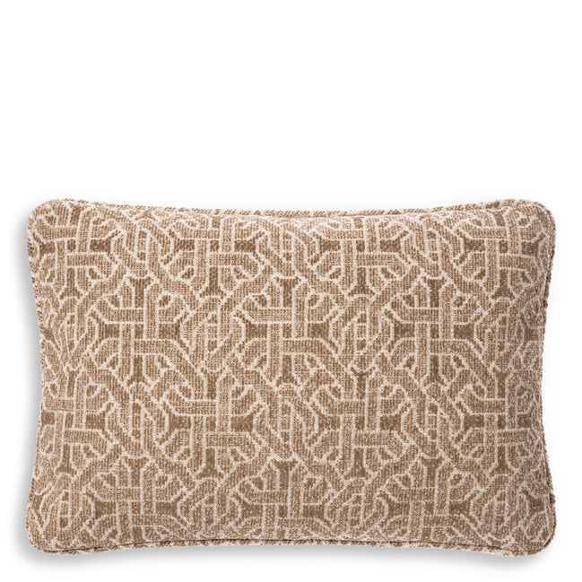 Pernă decorativă Frieze rectangulară, jacquard bej