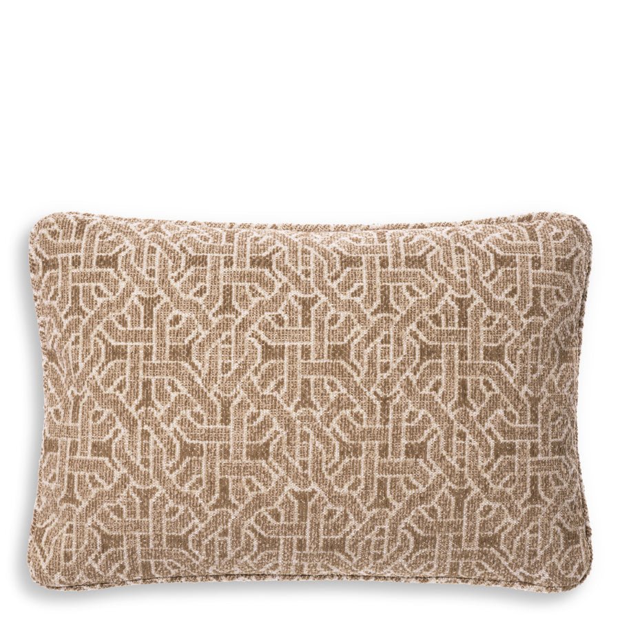 Pernă decorativă Frieze rectangulară, jacquard bej