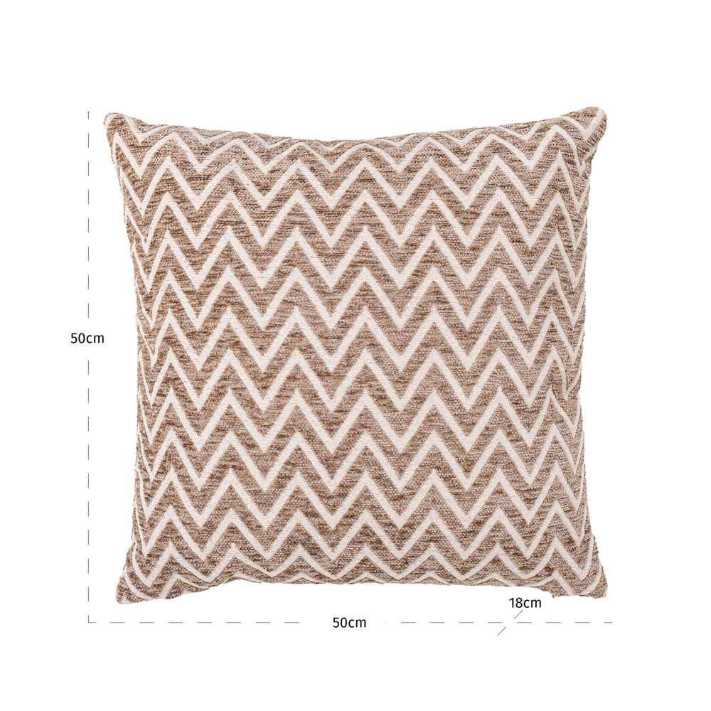 Pernă decorativă Nino, chevron nisip – desen tehnic cu dimensiuni