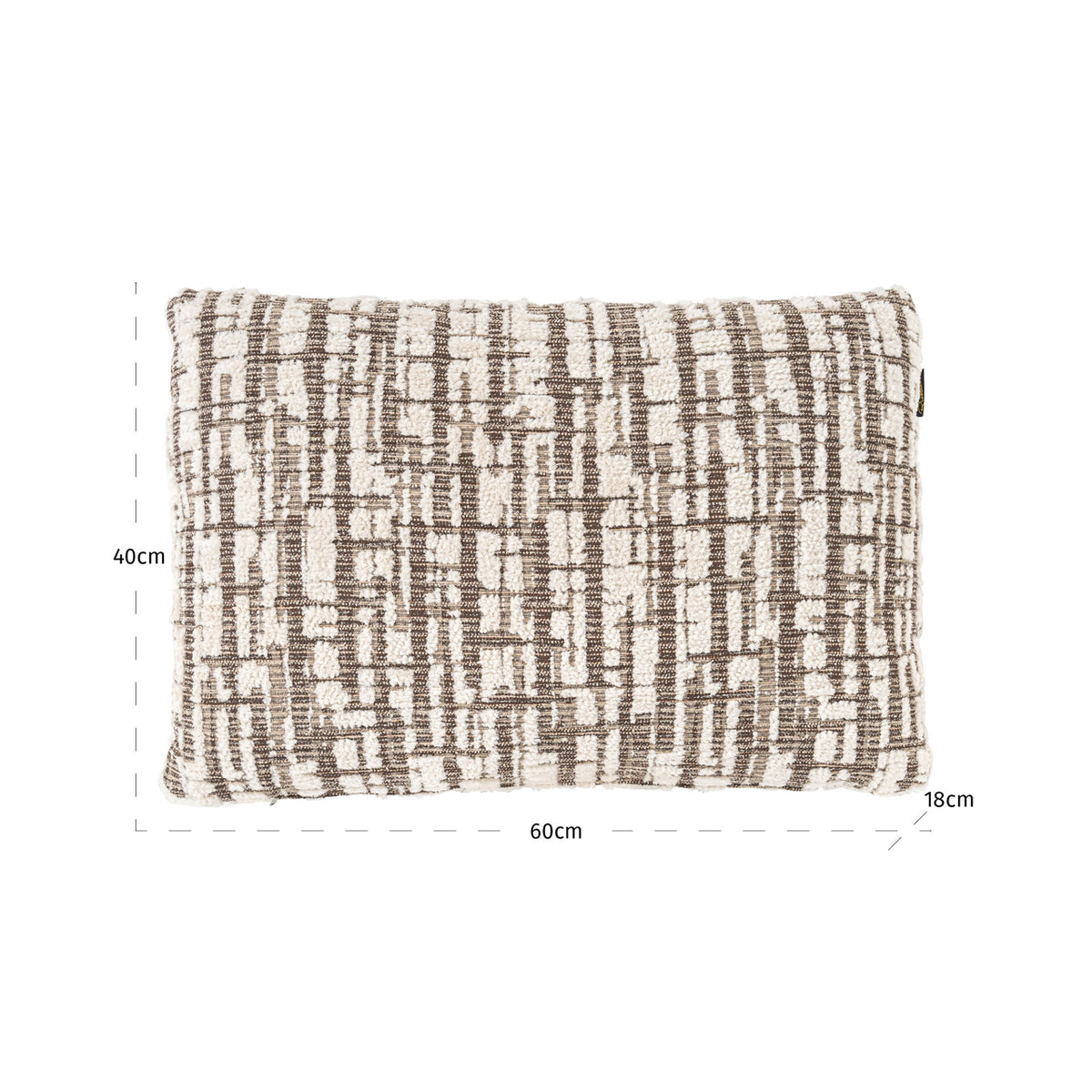 Pernă decorativă Oliv, crem, 40 x 60 cm – desen tehnic cu dimensiuni