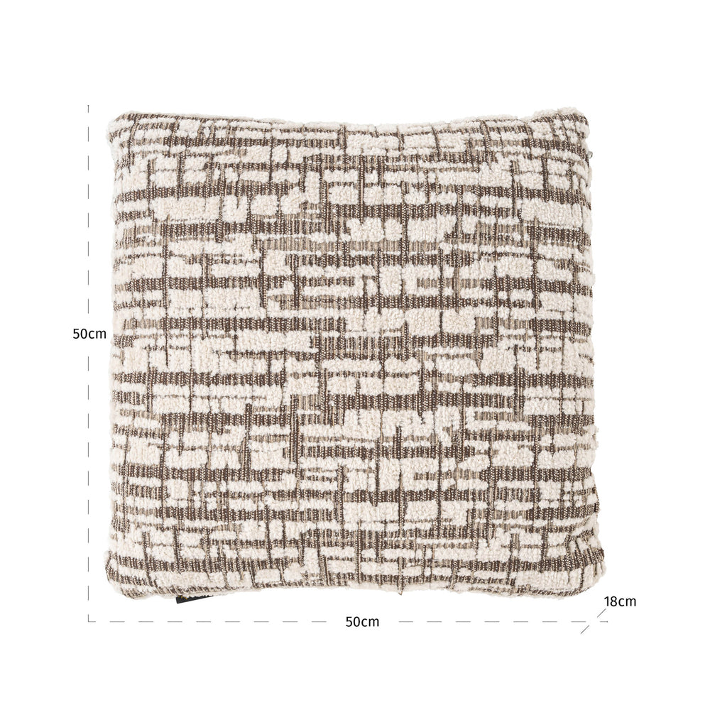Pernă decorativă Oliv, crem, 50 x 50 cm – desen tehnic cu dimensiuni
