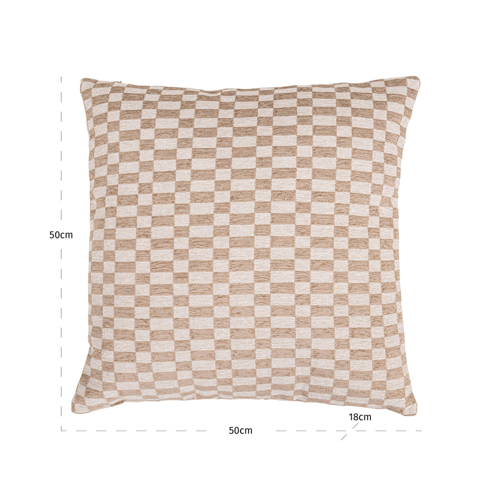 Pernă decorativă Tala, rectilinear nisip – desen tehnic cu dimensiuni