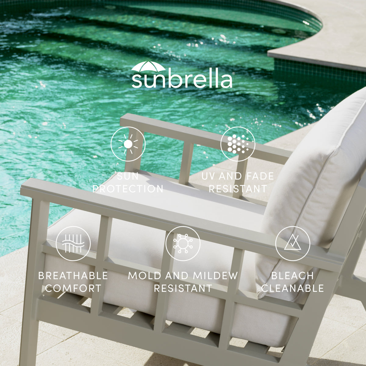 Pernă universală pentru spătar, exterior, Sunbrella canvas