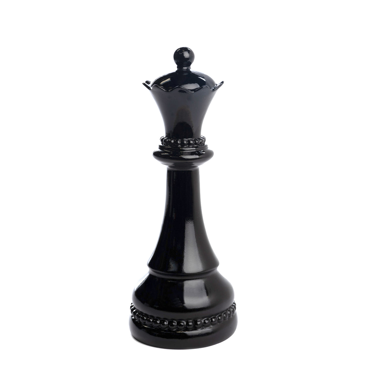 Piesă de șah decorativă, regină, negru, 27 cm