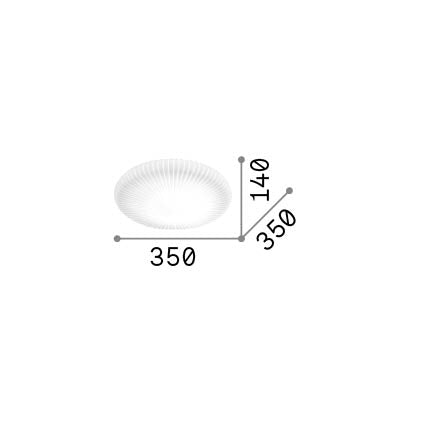 Plafonieră Atrium PL D35 – desen tehnic cu dimensiuni