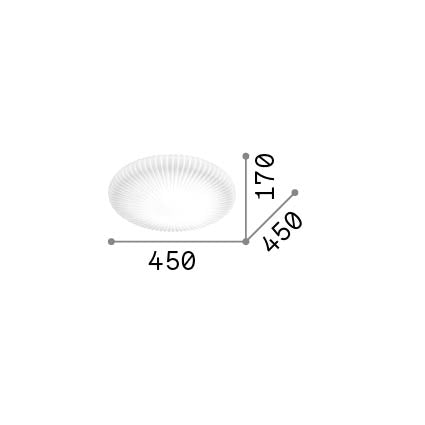 Plafonieră Atrium PL D45 – desen tehnic cu dimensiuni