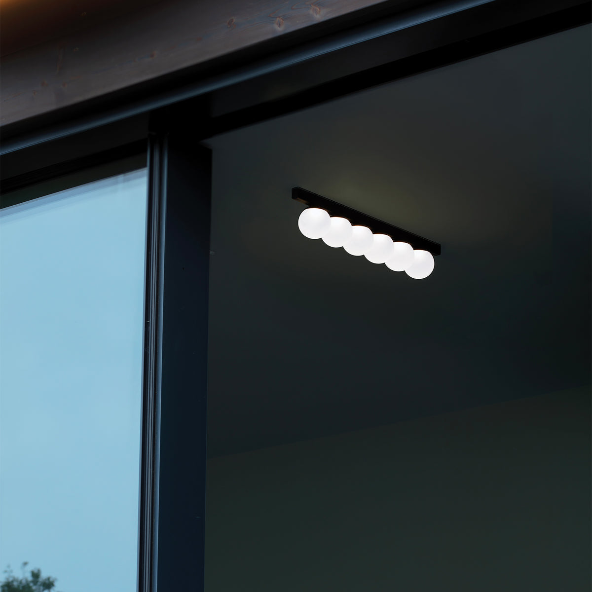 Plafonieră Binomio LED PL4, alamă – ambient