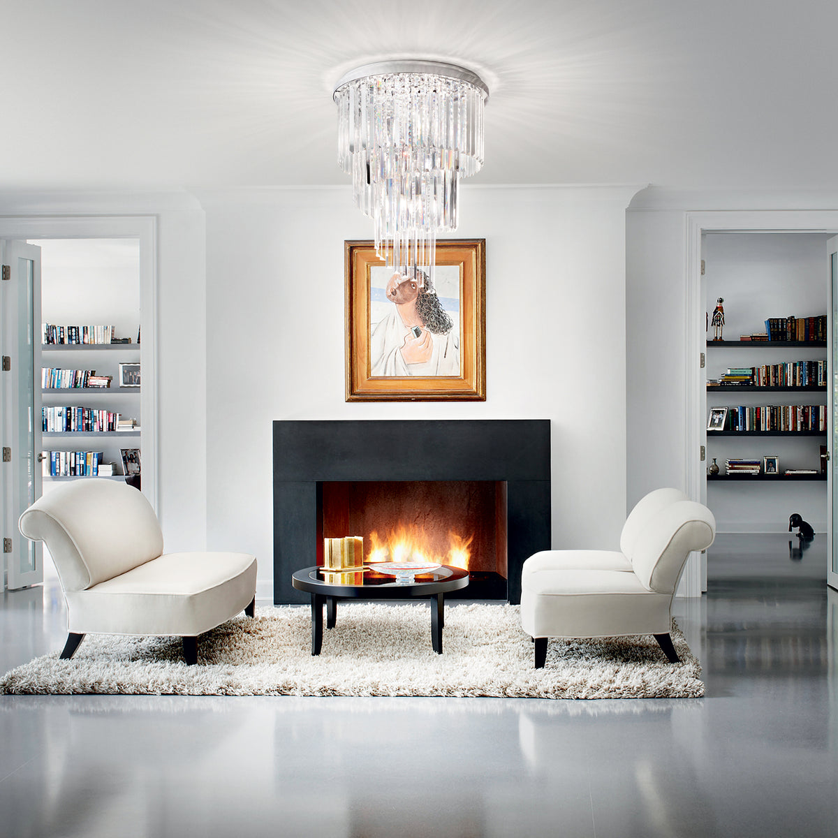 Plafonieră Carlton PL12, auriu – ambient