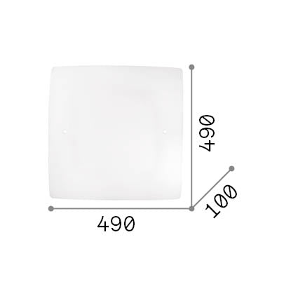 Plafonieră Celine PL4 – desen tehnic cu dimensiuni