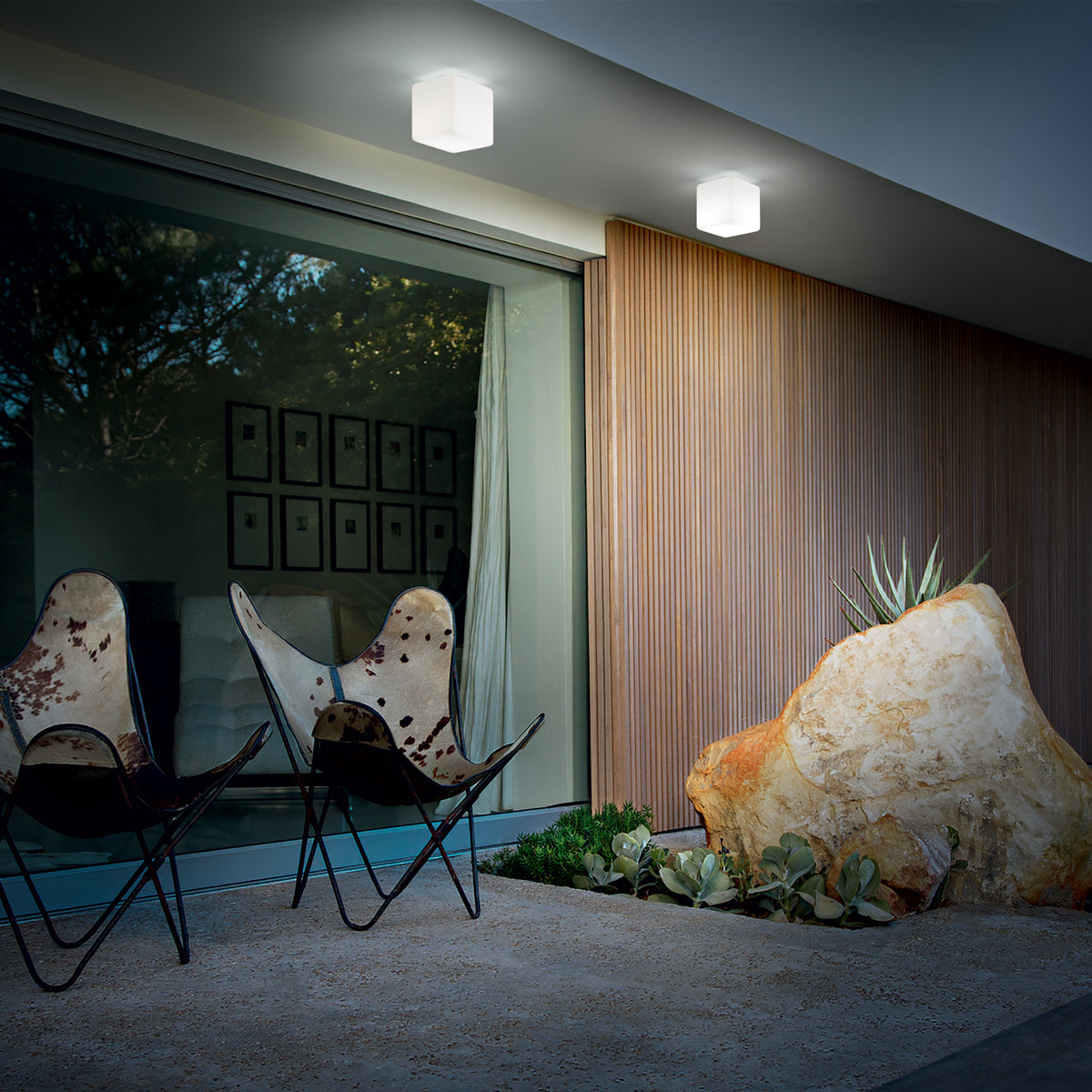 Plafonieră de exterior Luna PL1 D11 – ambient