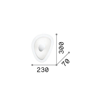 Plafonieră Geko PL2 – desen tehnic cu dimensiuni
