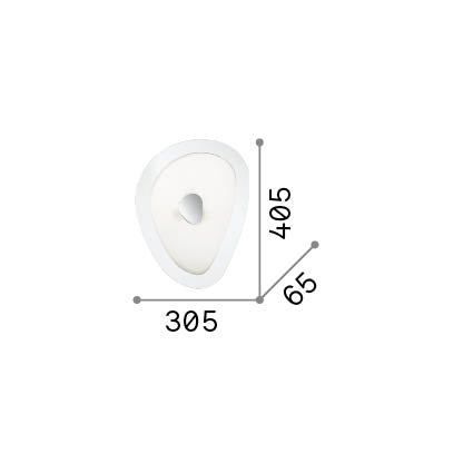 Plafonieră Geko PL3 – desen tehnic cu dimensiuni