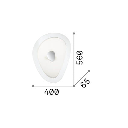 Plafonieră Geko PL4 – desen tehnic cu dimensiuni