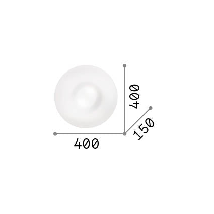 Plafonieră Glory PL2 D40 – desen tehnic cu dimensiuni