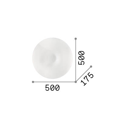 Plafonieră Glory PL3 D50 – desen tehnic cu dimensiuni