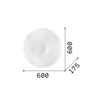 Plafonieră Glory PL5 D60 – desen tehnic cu dimensiuni