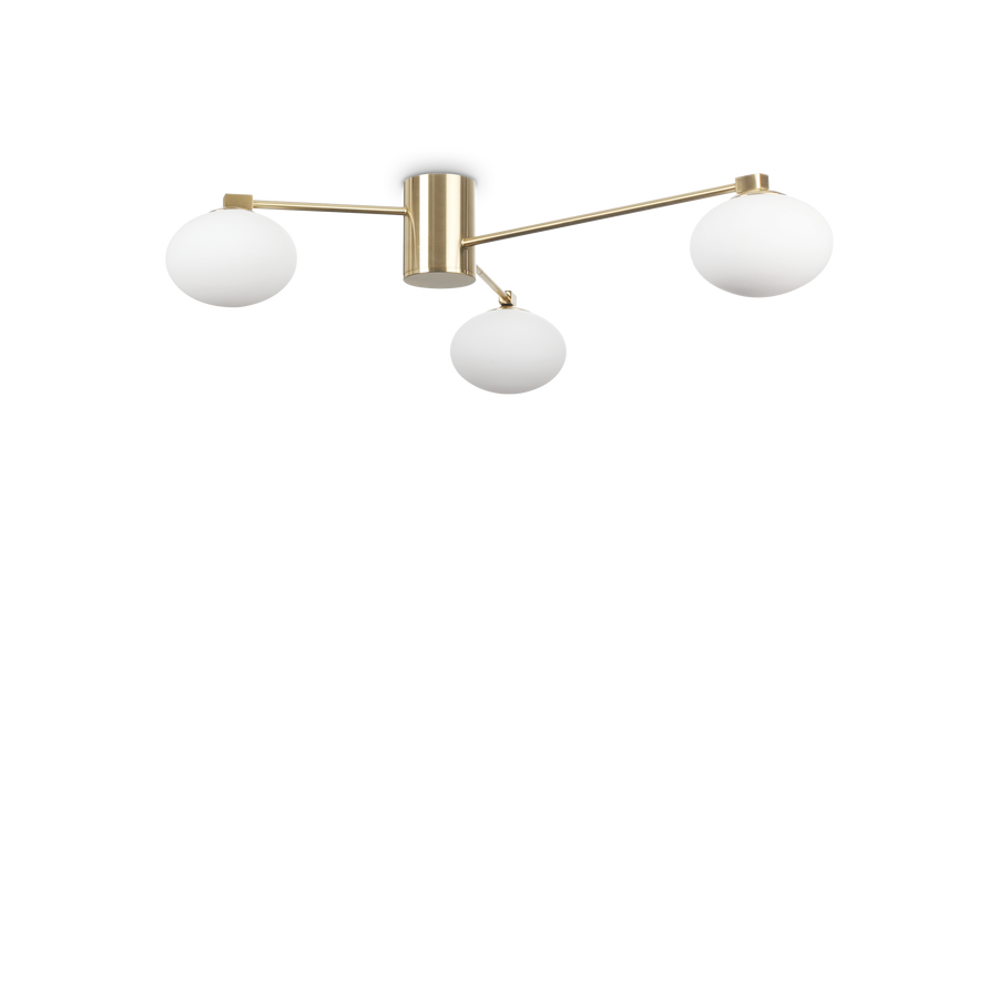 Plafonieră Hermes PL3 D90, alamă