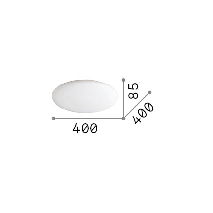 Plafonieră Level PL D40 – desen tehnic cu dimensiuni