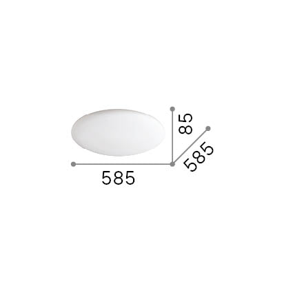Plafonieră Level PL D58 – desen tehnic cu dimensiuni