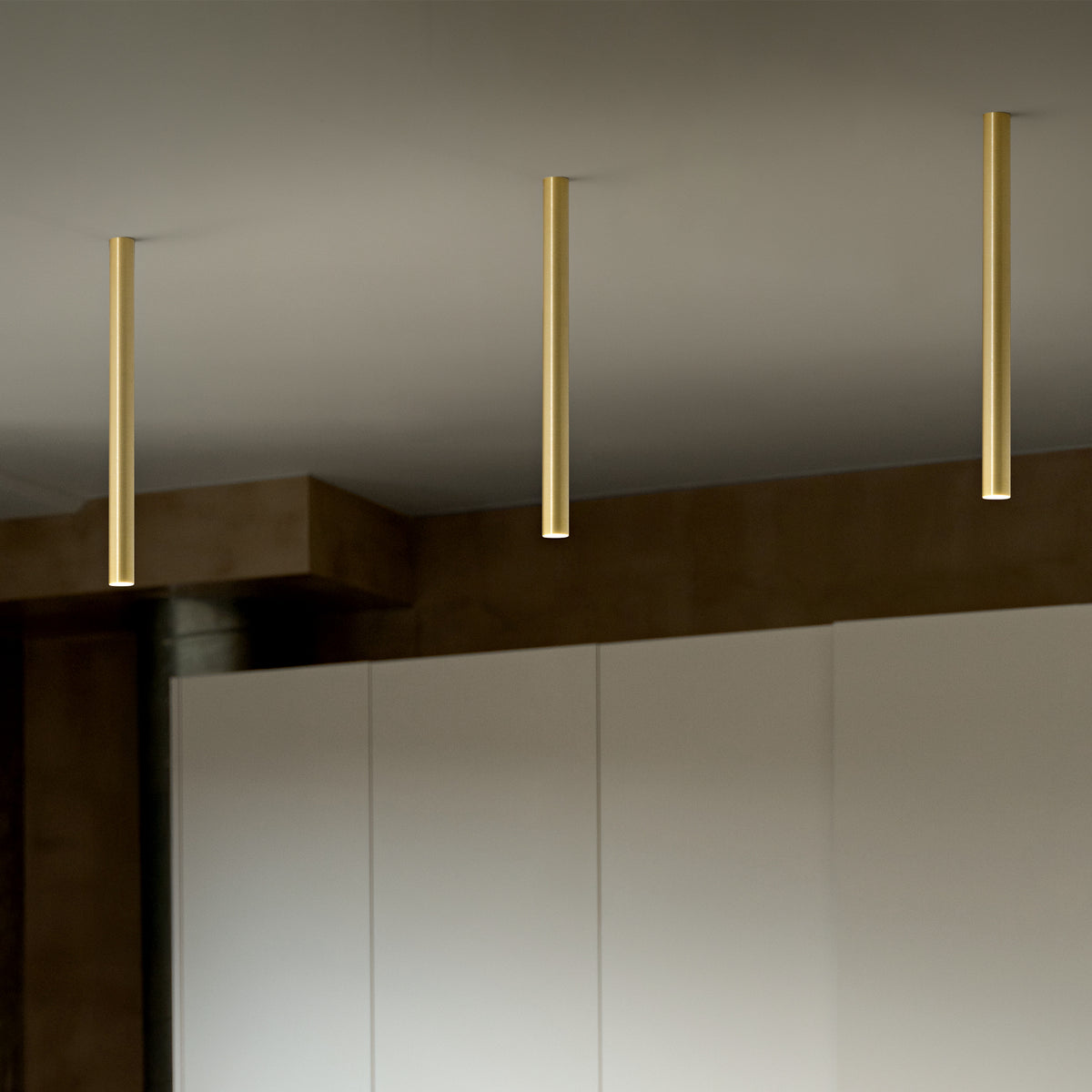 Plafonieră Look LED PL1 rotund D30 H400 On-Off 3000K, alb – ambient
