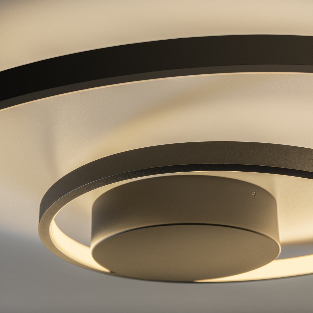 Plafonieră Oz PL D080 On-Off 3000K, negru – ambient
