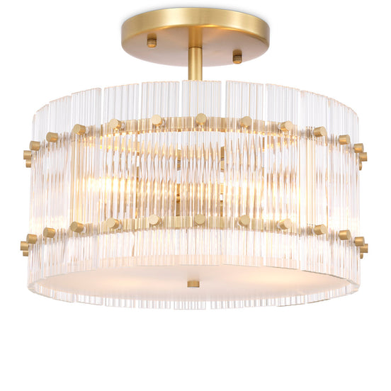 Plafonieră Ruby, rotundă, finisaj alamă antichizată