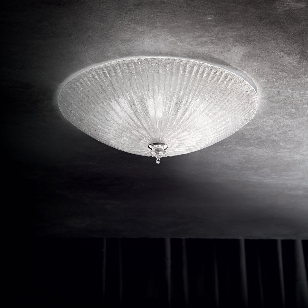 Plafonieră Shell PL3, transparent – ambient