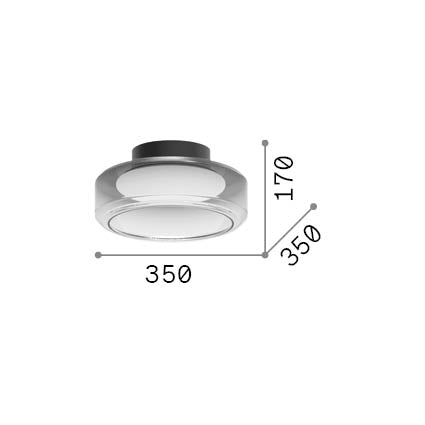 Plafonieră Topico PL D35 – desen tehnic cu dimensiuni