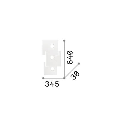 Plafonieră Totem PL3 – desen tehnic cu dimensiuni