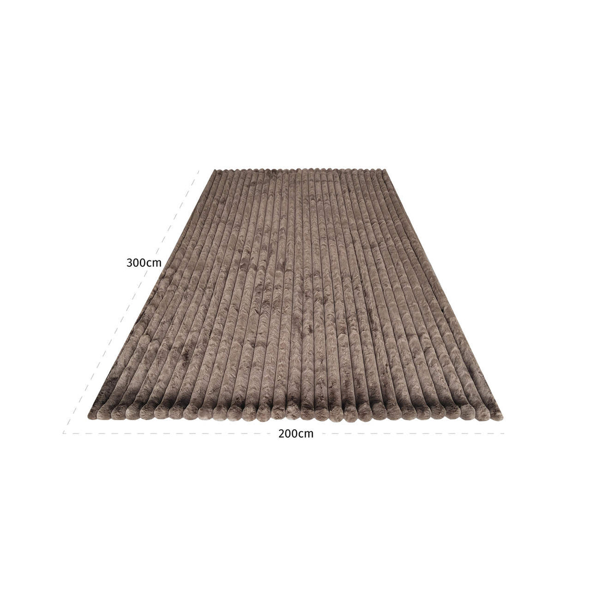 Pled Chic Furenzo, taupe, 200 x 300 cm – desen tehnic cu dimensiuni
