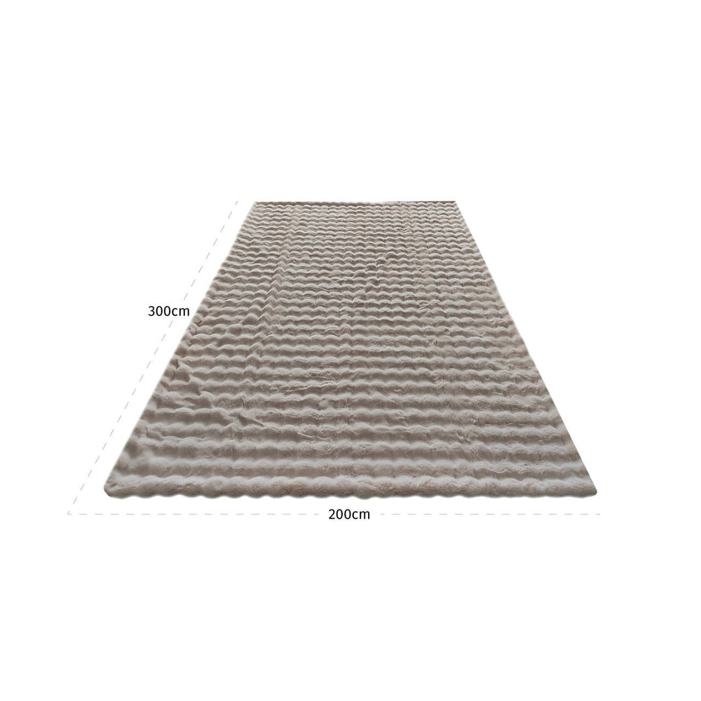 Pled Cosy Fluff, crem, 200 x 300 cm – desen tehnic cu dimensiuni
