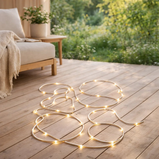Ghirlandă luminoasă LED interior/exterior, alb cald, 5m