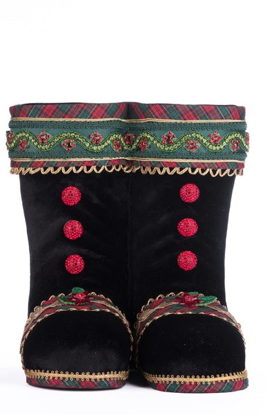 CIZME MOȘ CRĂCIUN MAGIC DE SĂRBĂTORI, NEGRE, 30,5 CM