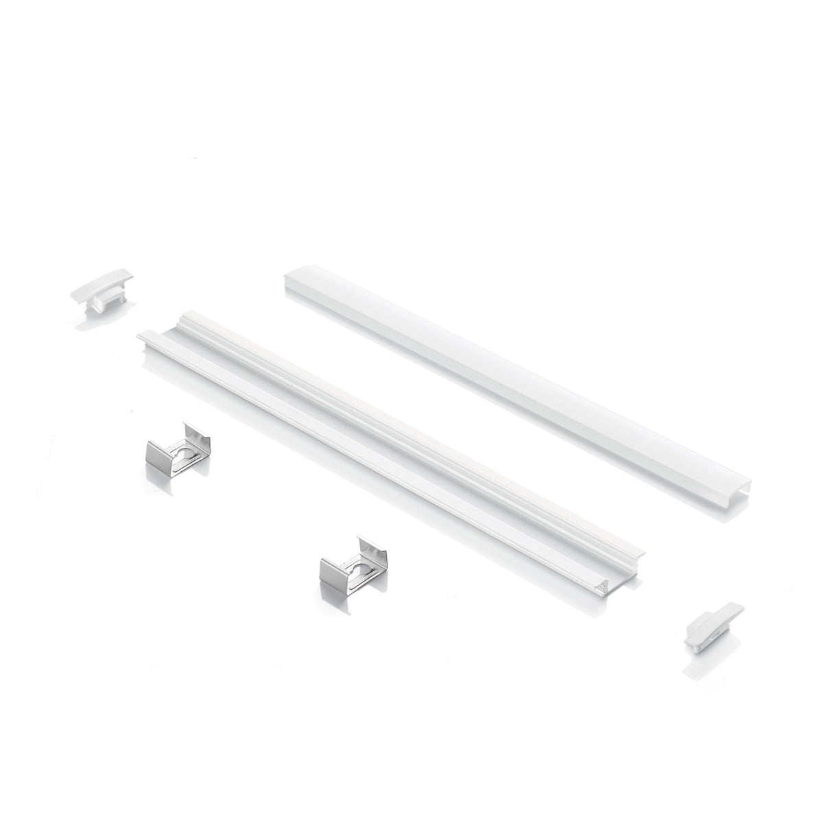Profil liniar Slot încastrat cu ramă D25XD5 3000 mm, alb – ambient