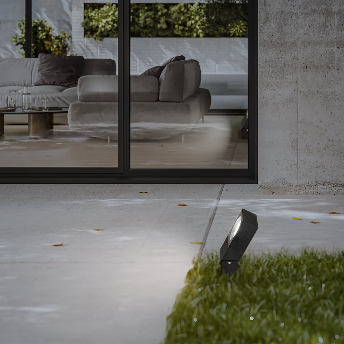 Proiector de exterior Sirio PR1, negru – ambient