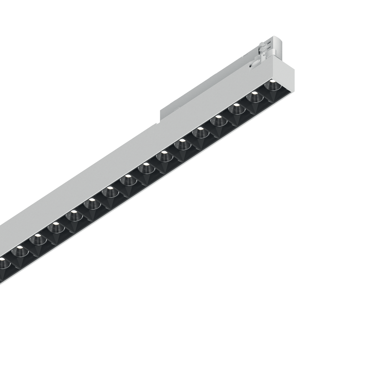 Proiector liniar pe șină Display fascicul concentrat D0535 DALI 3000K, alb