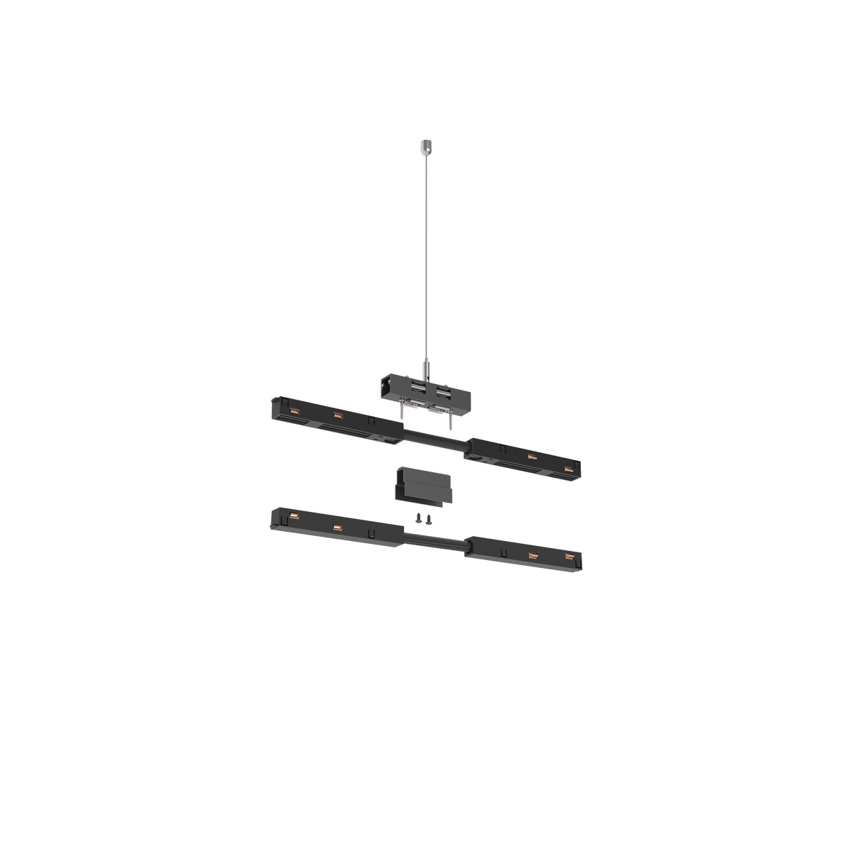 Racord cu suspensie Ego bi-emisie 2 m 1-10V/DALI, negru