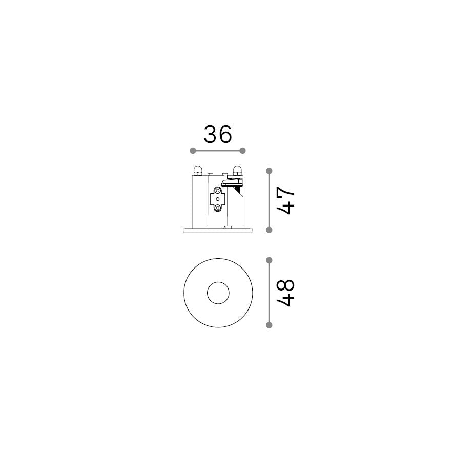 Ramă Beyond cu margine 7W, alb – desen tehnic cu dimensiuni